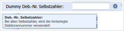 Dummy Deb.-Nr. Selbstzahler
