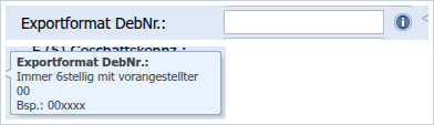 Exportformat DebNr.