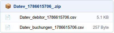 ZIP-Inhalt Stapelbuchung Nein