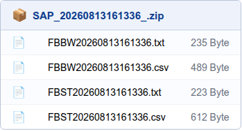 ZIP-Inhalt SAP