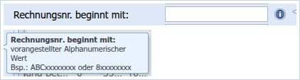 Rechnungsnr. beginnt mit