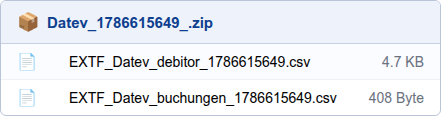ZIP-Inhalt Stapelbuchung Ja
