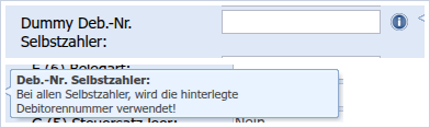 Dummy Deb.-Nr. Selbstzahler