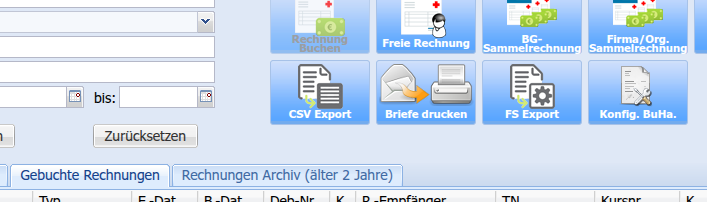 Rechnungsjournal mit Button Konfig. BuHa.