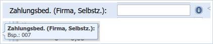 Zahlungsbed. (Firma, Selbstz.)