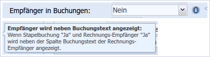 Empfänger in Buchungen