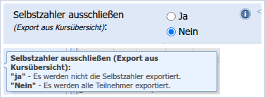 Selbstzahler ausschließen