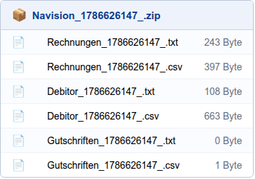 ZIP-Inhalt Navision